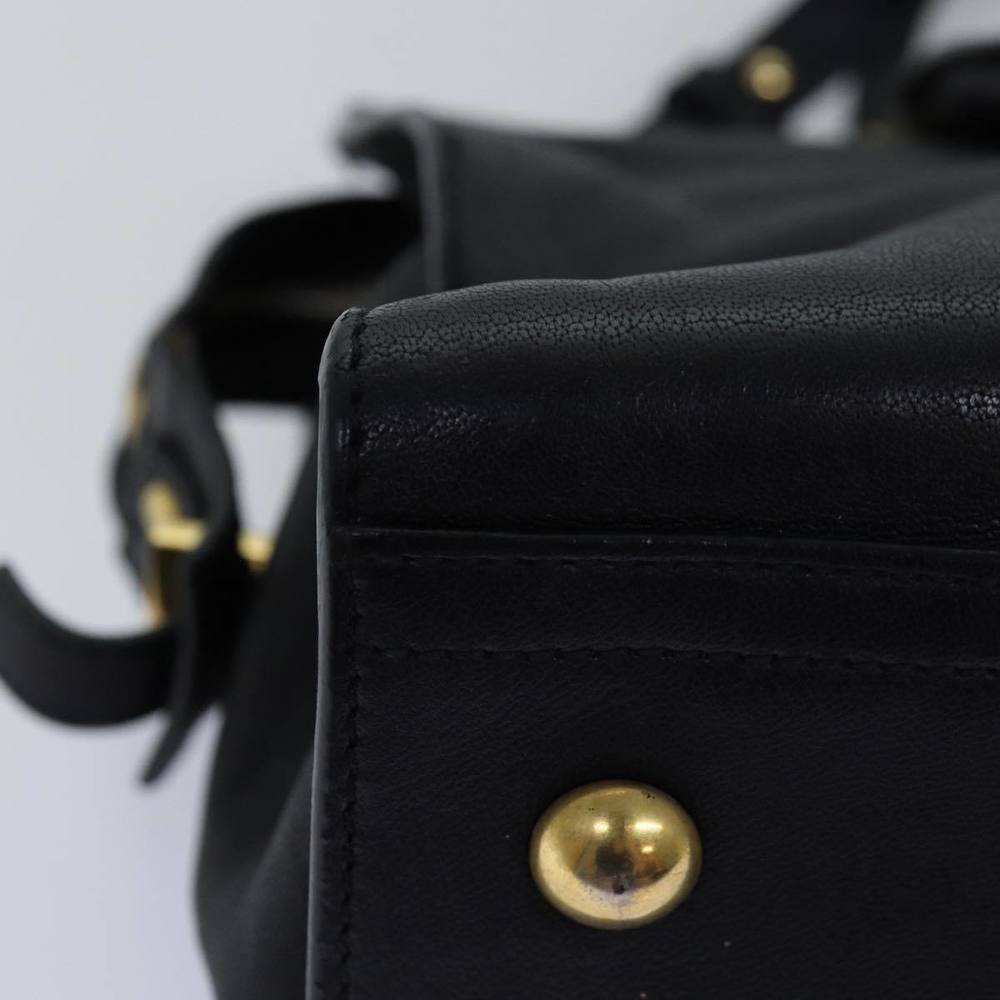 SAINT LAURENT Cavass Chic Mini Hand Bag Leather 2way Black 311222 Auth yk12857 - Picture 16 of 16